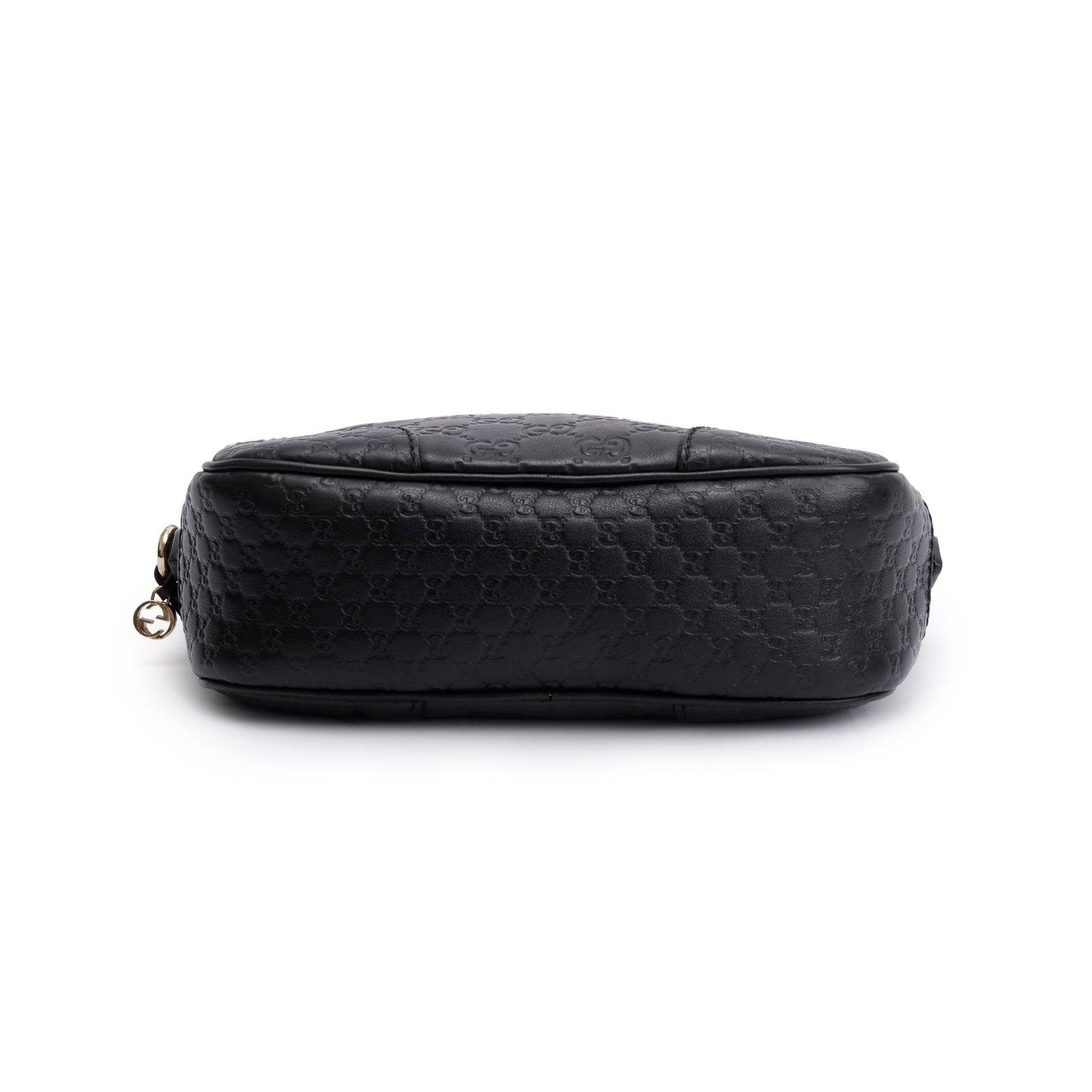 Gucci Black Guccissima Leather Mini Bree Crossbody Bag
