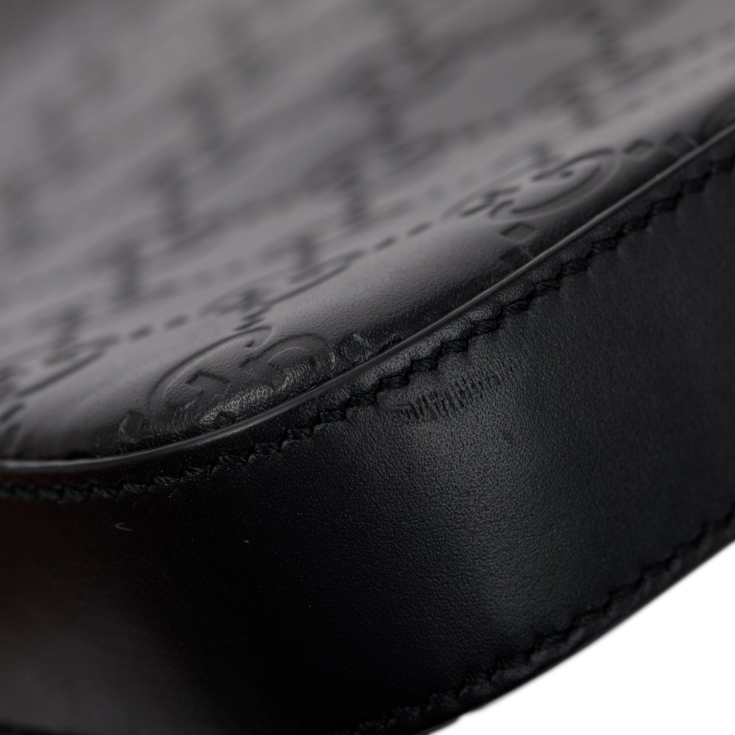 Gucci Black Guccissima Leather Small Messenger Bag