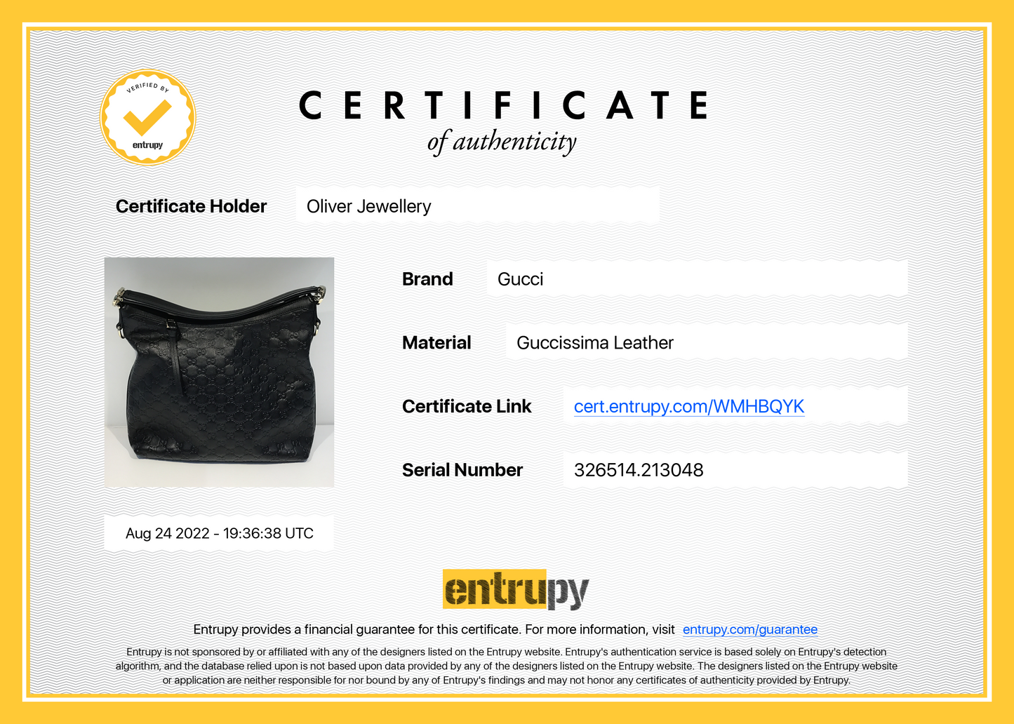 Gucci Black Guccissima Miss G Original Hobo Bag