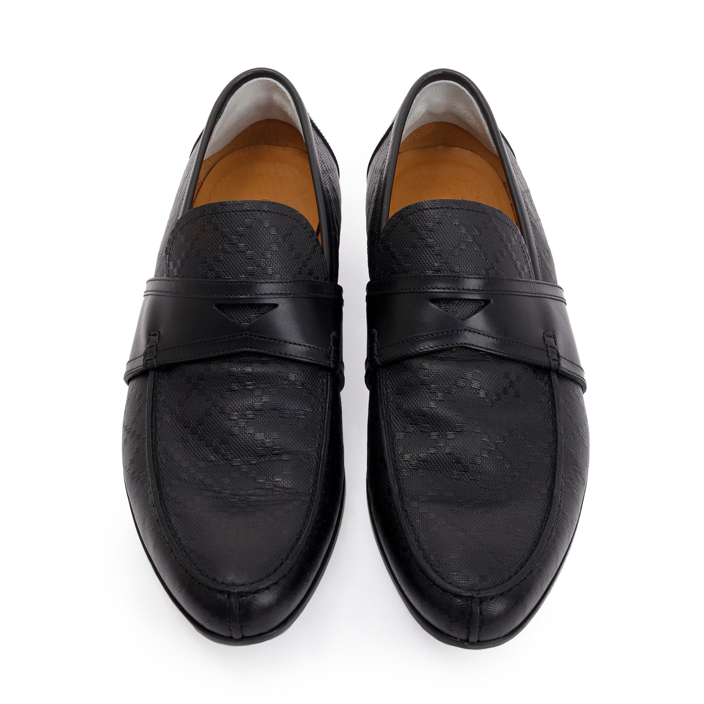 Gucci Black Hilary Lux Diamante Leather Loafers, Size 8