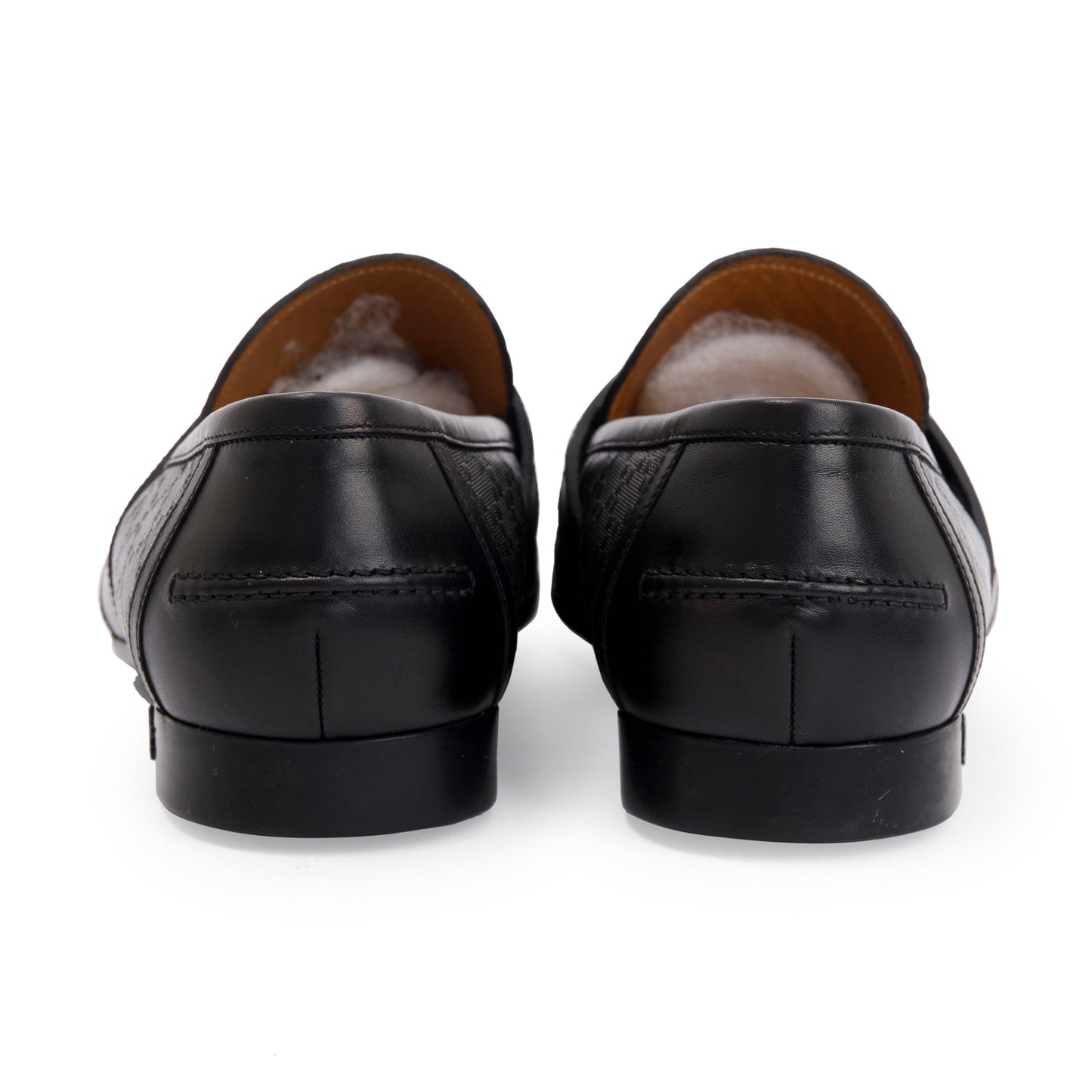 Gucci Black Hilary Lux Diamante Leather Loafers, Size 8