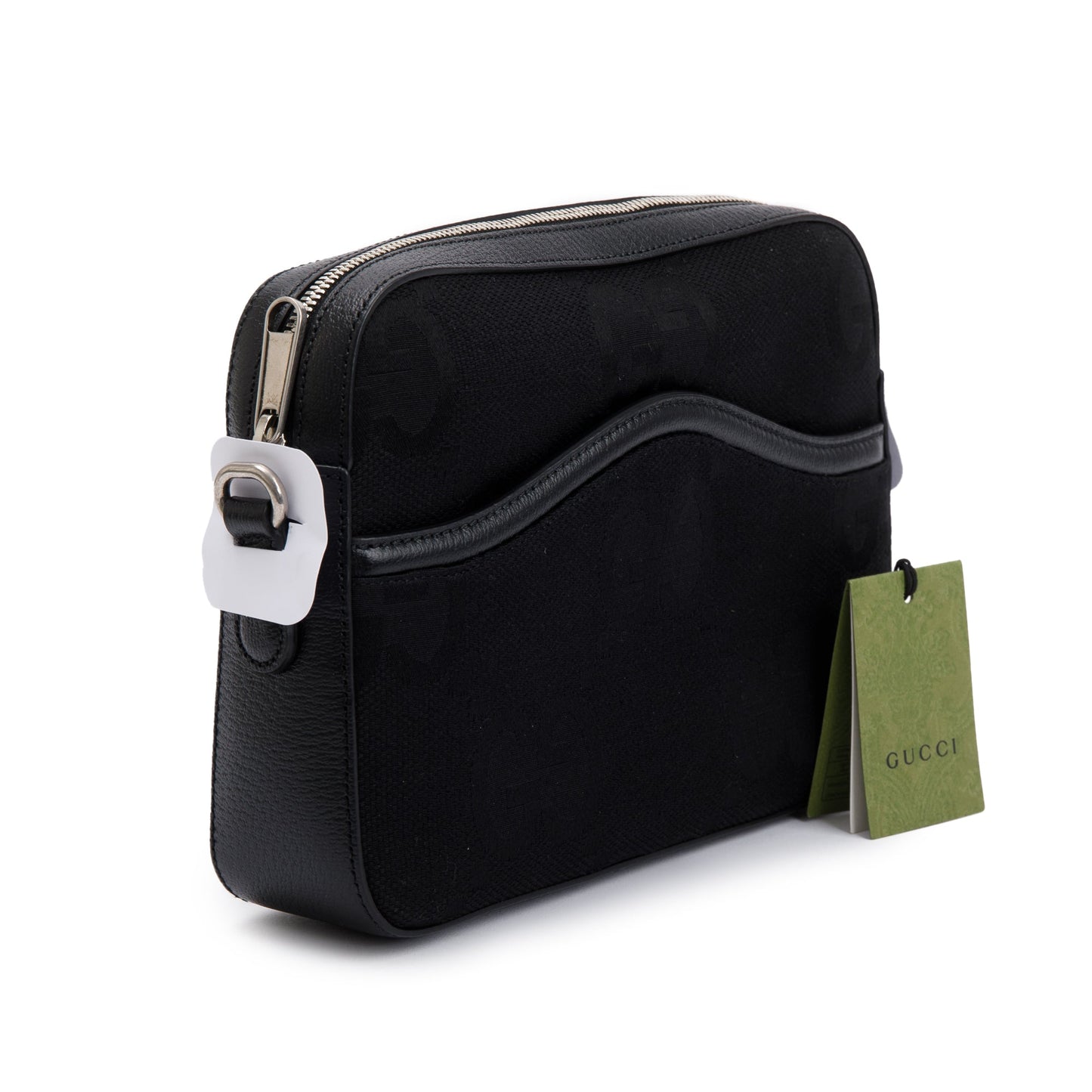 Gucci Black Jumbo GG Canvas Messenger Bag