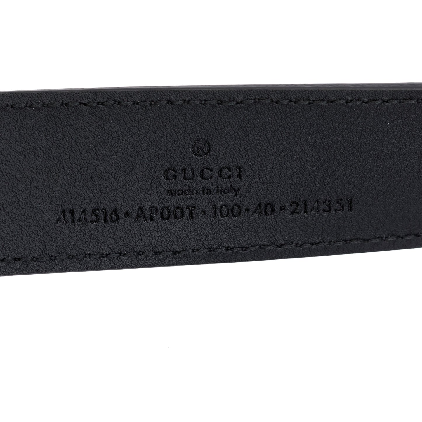 Gucci Black Leather Belt with Double G Buckle, 100 40