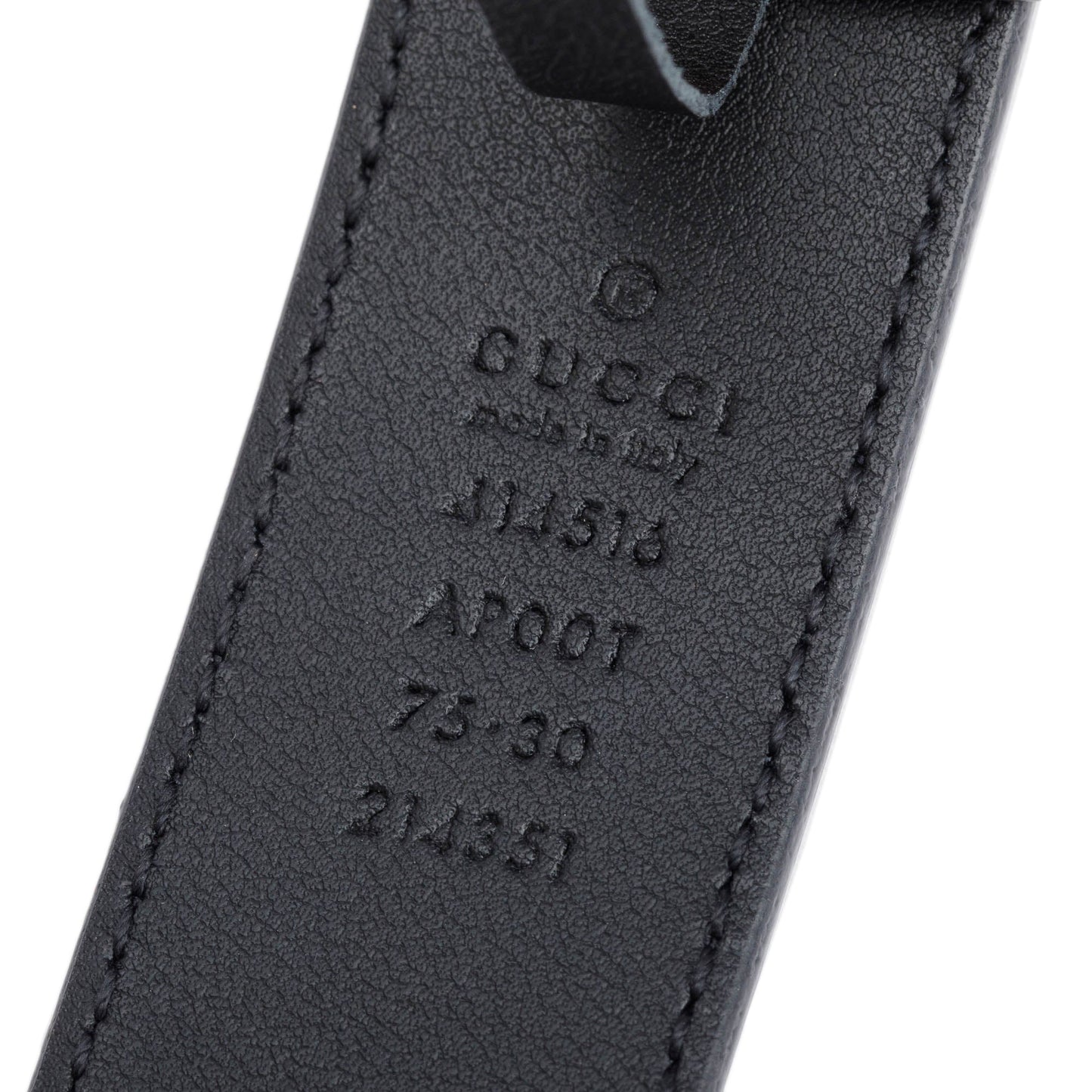 Gucci Black Leather Belt with Double G Buckle, 75 30