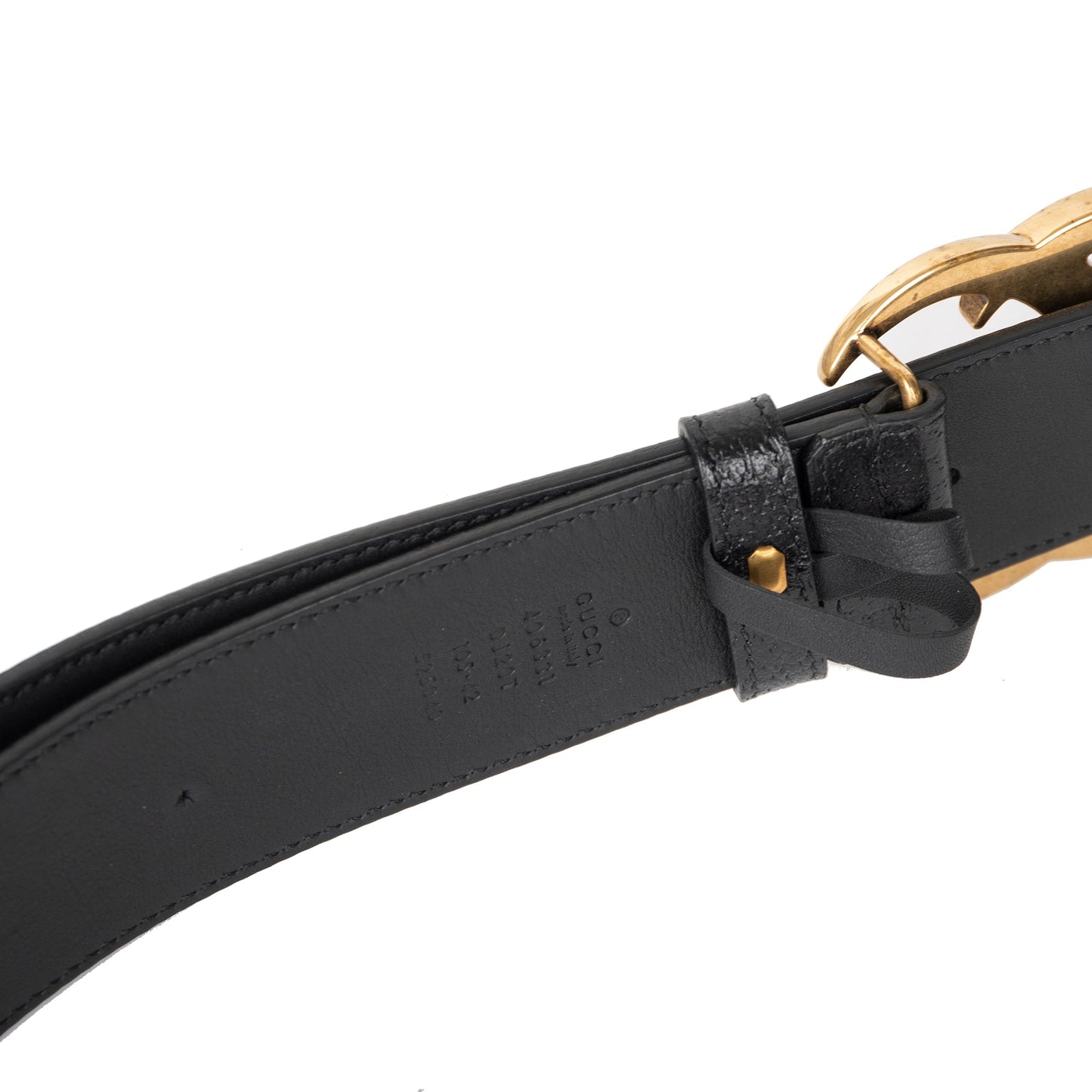 Gucci Black Leather Belt with Double G Buckle