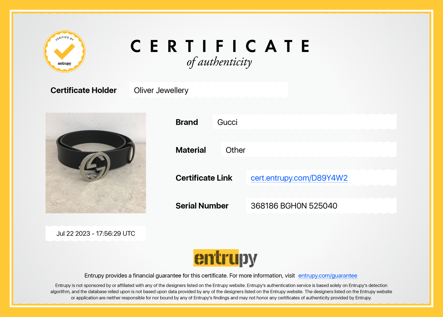 Gucci Black Leather Belt with Interlocking G Buckle