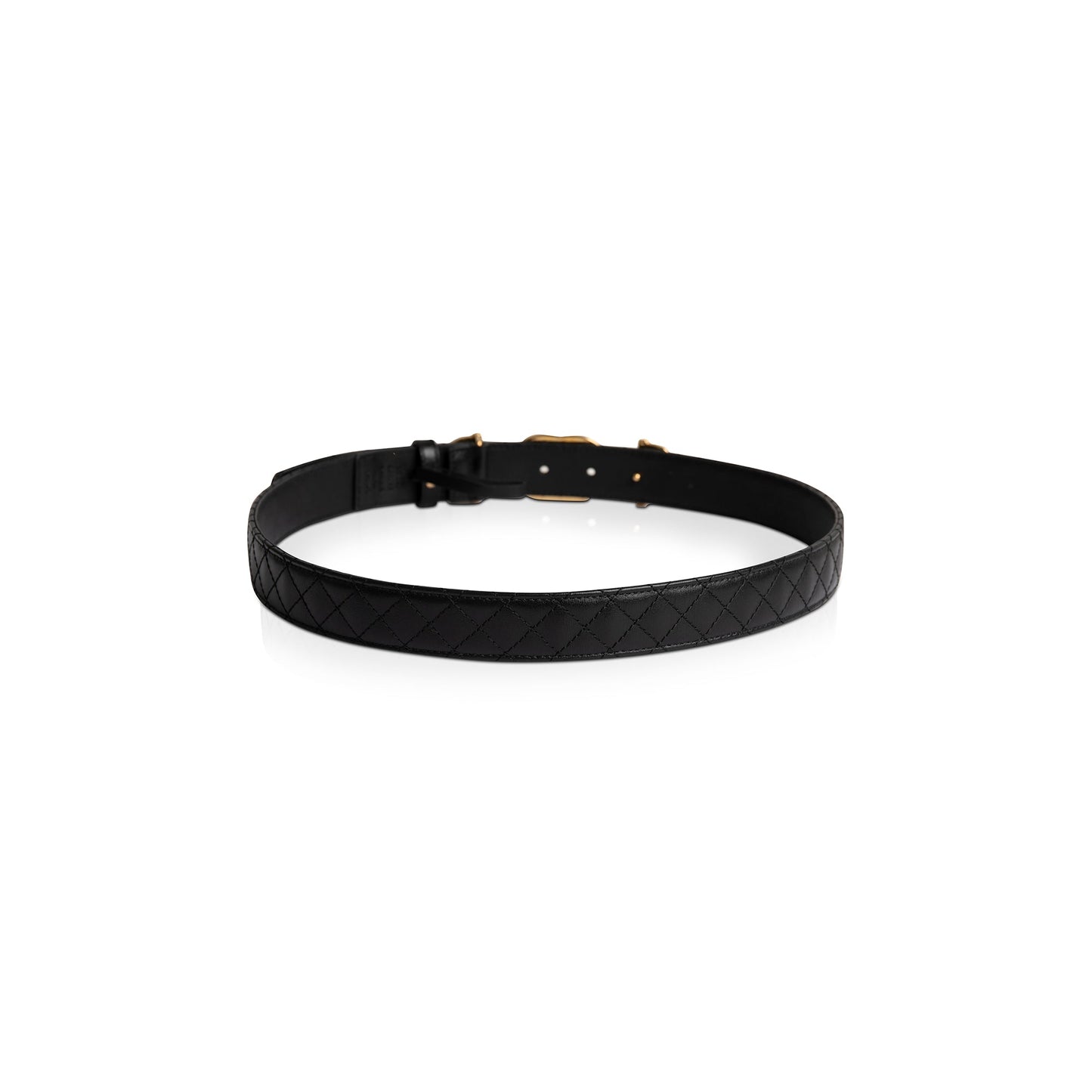 Gucci Black Leather Belt with Interlocking G Horsebit Bucket