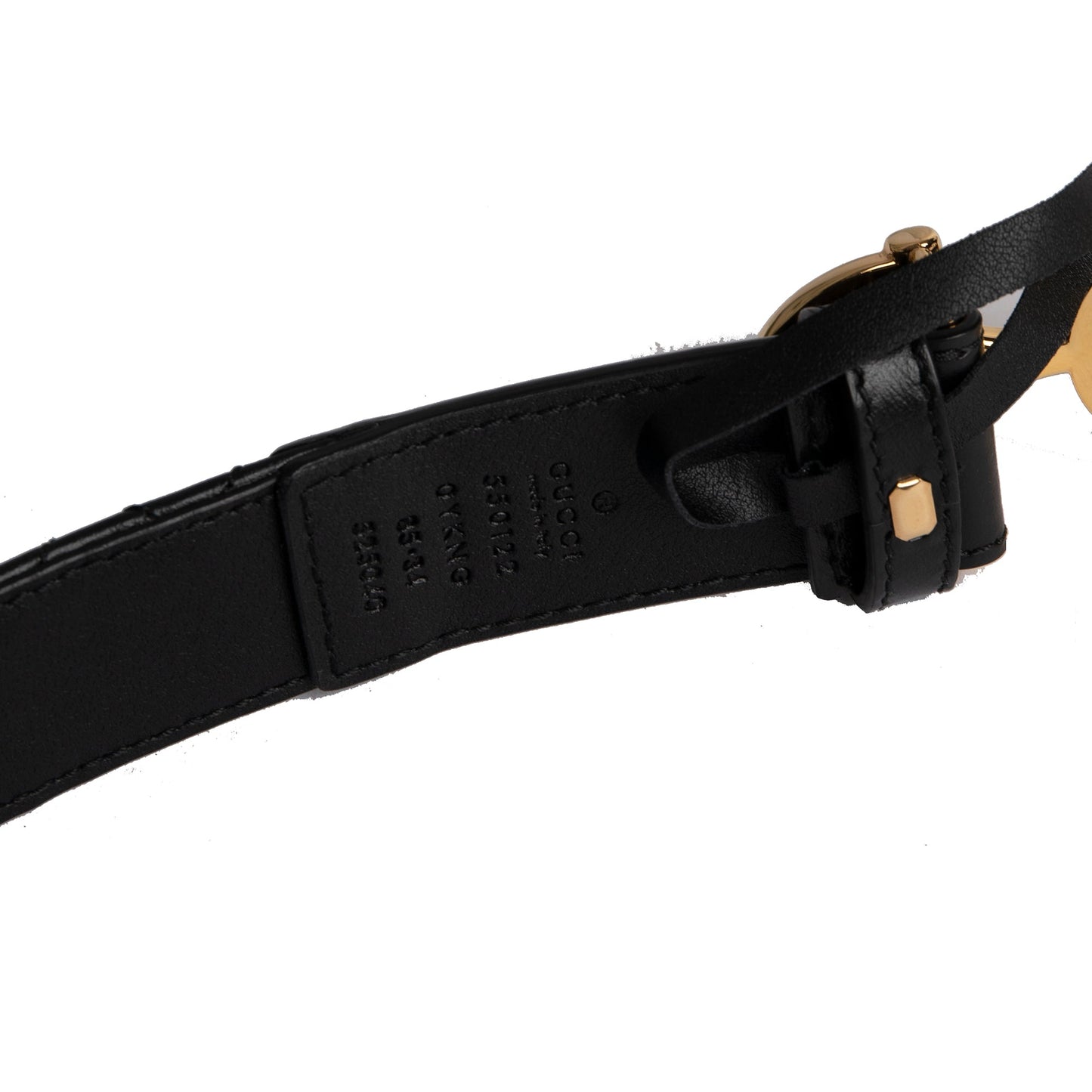 Gucci Black Leather Belt with Interlocking G Horsebit Bucket