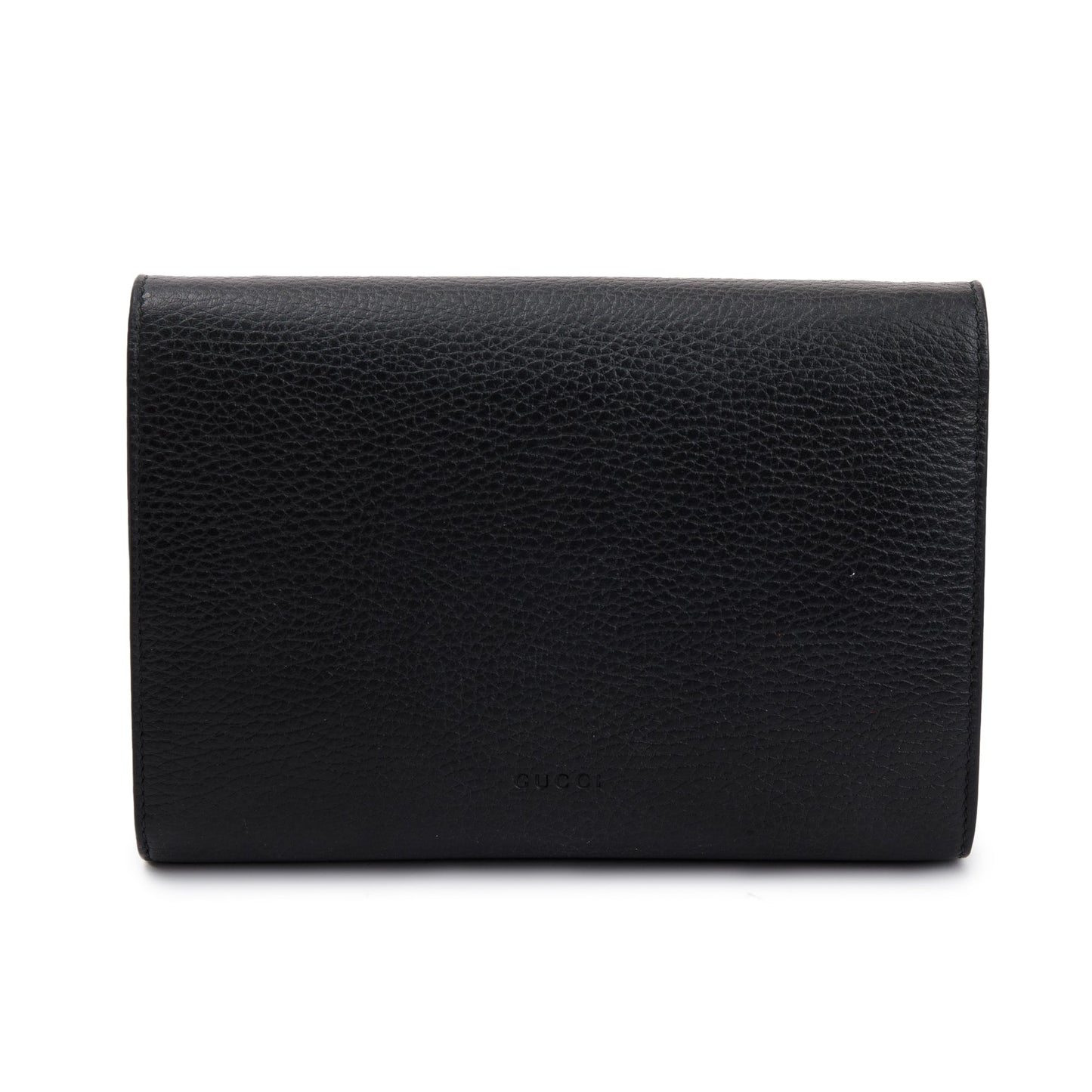 Gucci Black Leather Dionysus Mini Chain Wallet