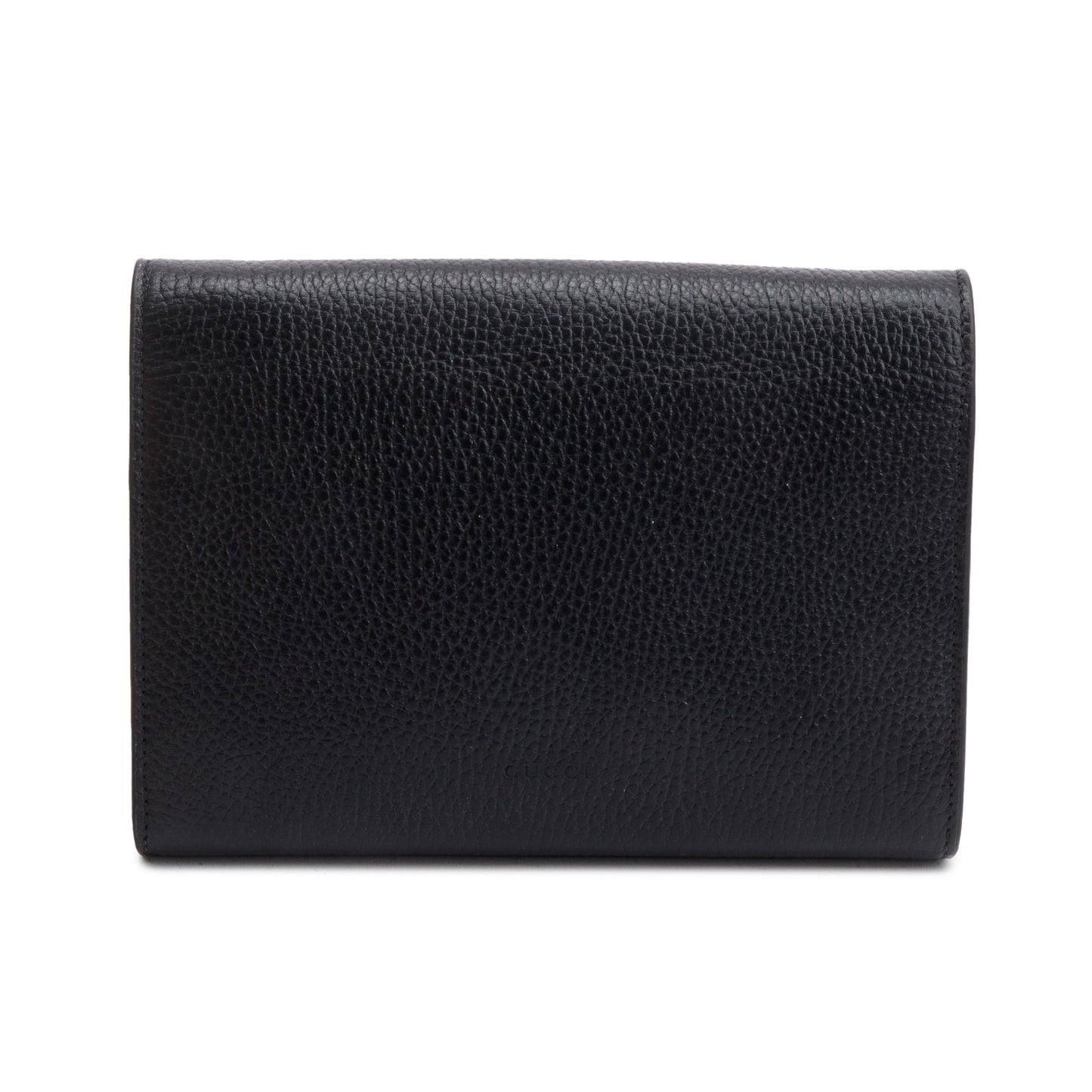 Gucci Black Leather Dionysus Mini Chain Wallet