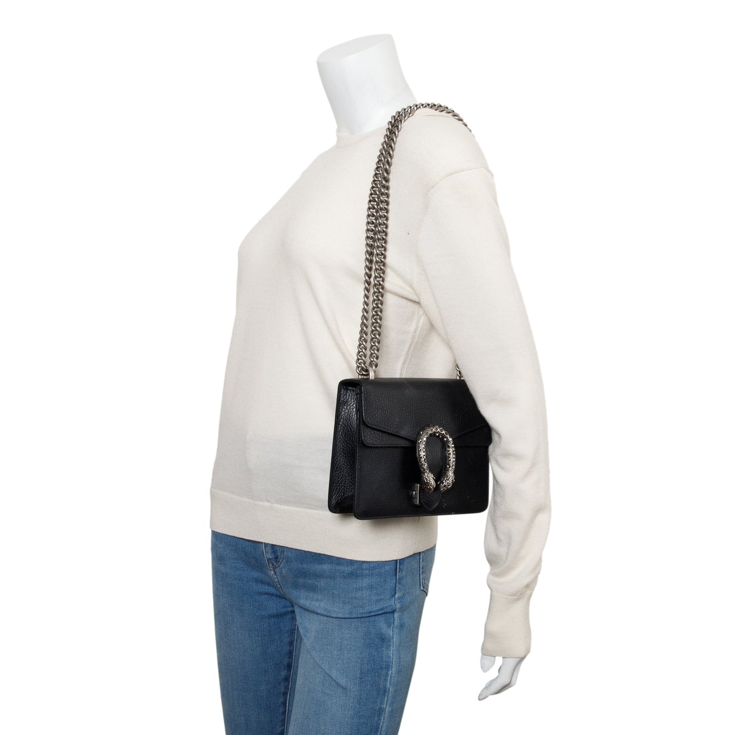 Gucci Black Leather Dionysus Mini Shoulder Bag
