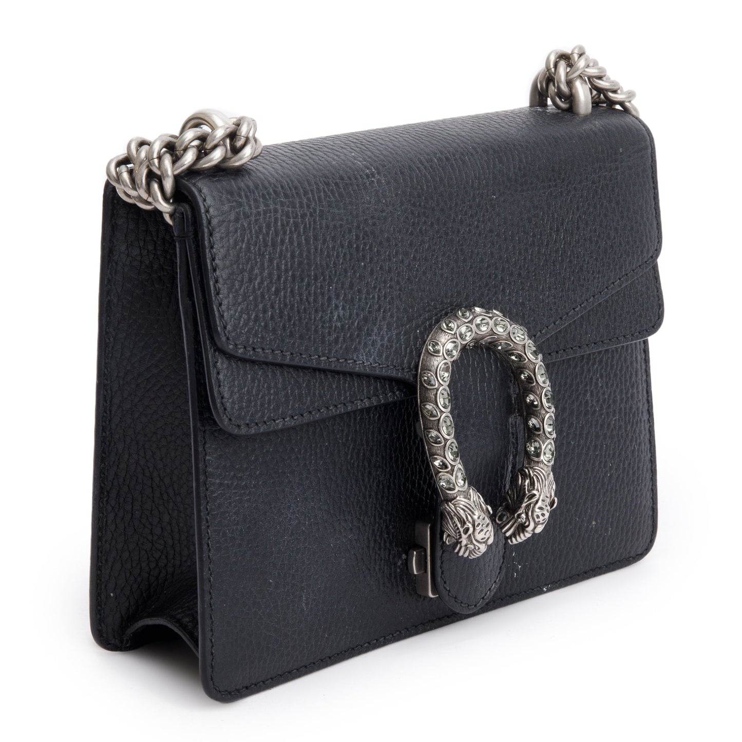 Gucci Black Leather Dionysus Mini Shoulder Bag