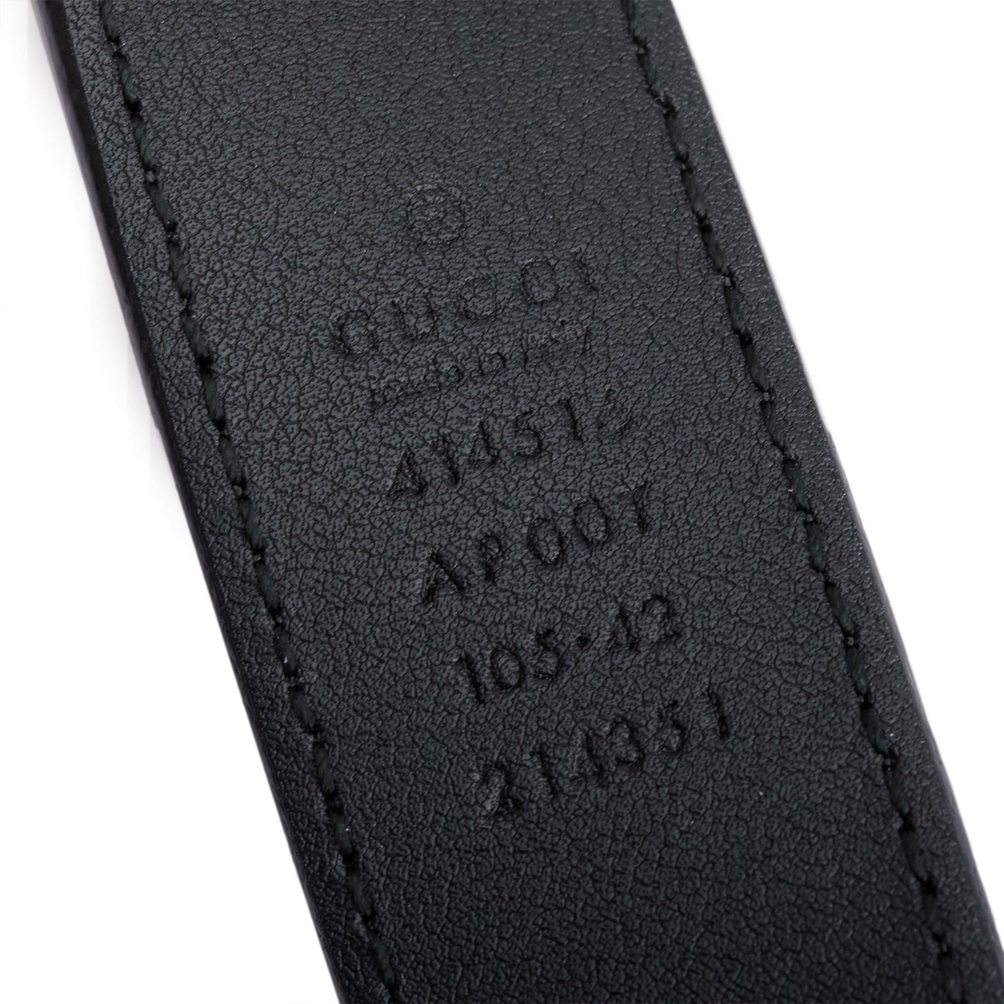 Gucci Black Leather GG Marmont Thin Belt, 105 42