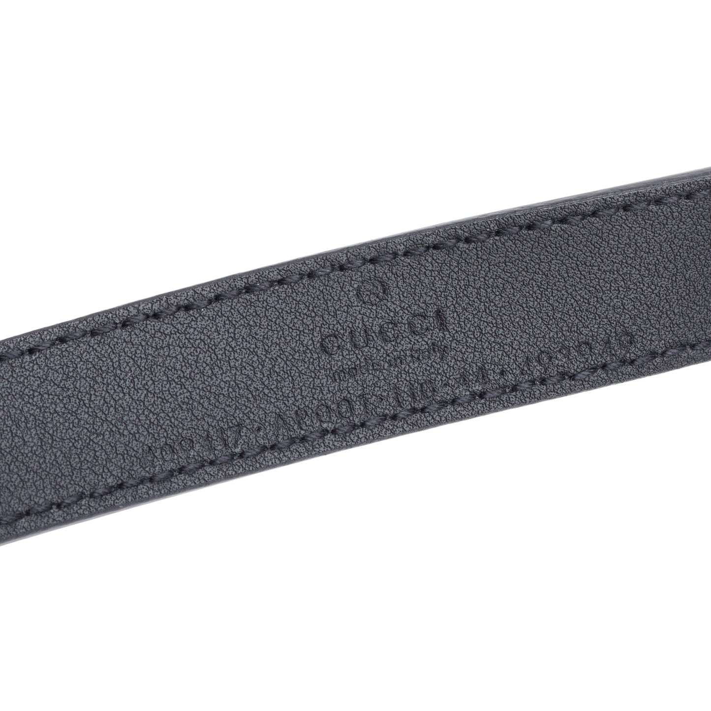 Gucci Black Leather GG Marmont Thin Belt, 110 44
