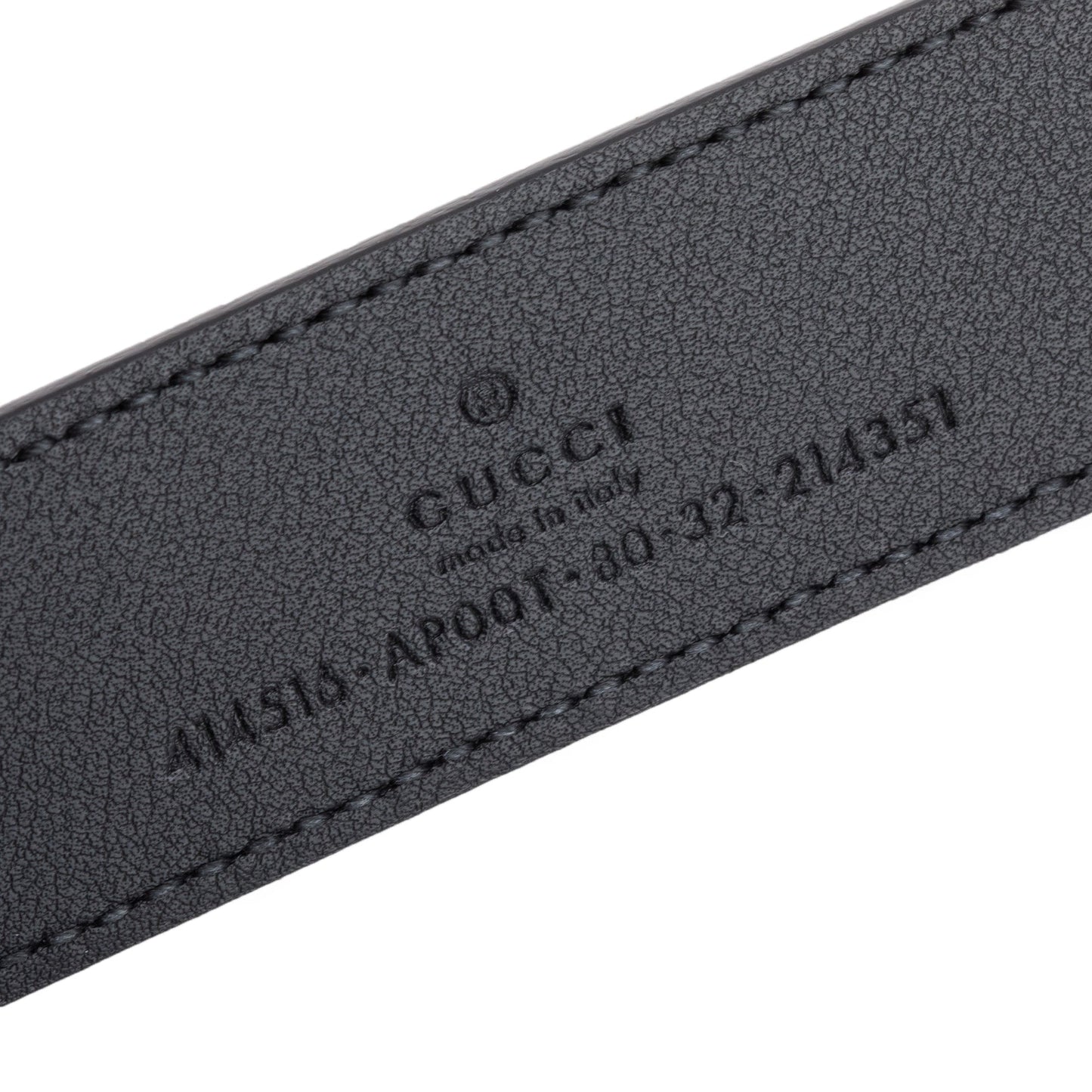 Gucci Black Leather GG Marmont Thin Belt, 80 32