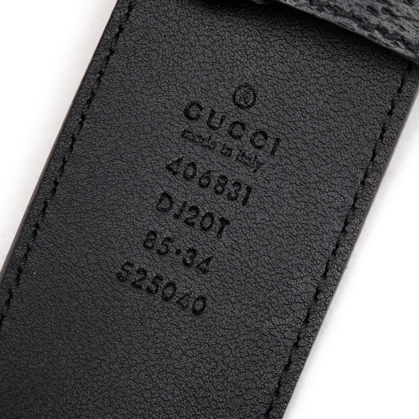 Gucci Black Leather GG Marmont Wide Belt with Interlocking G Buckle, 85 34