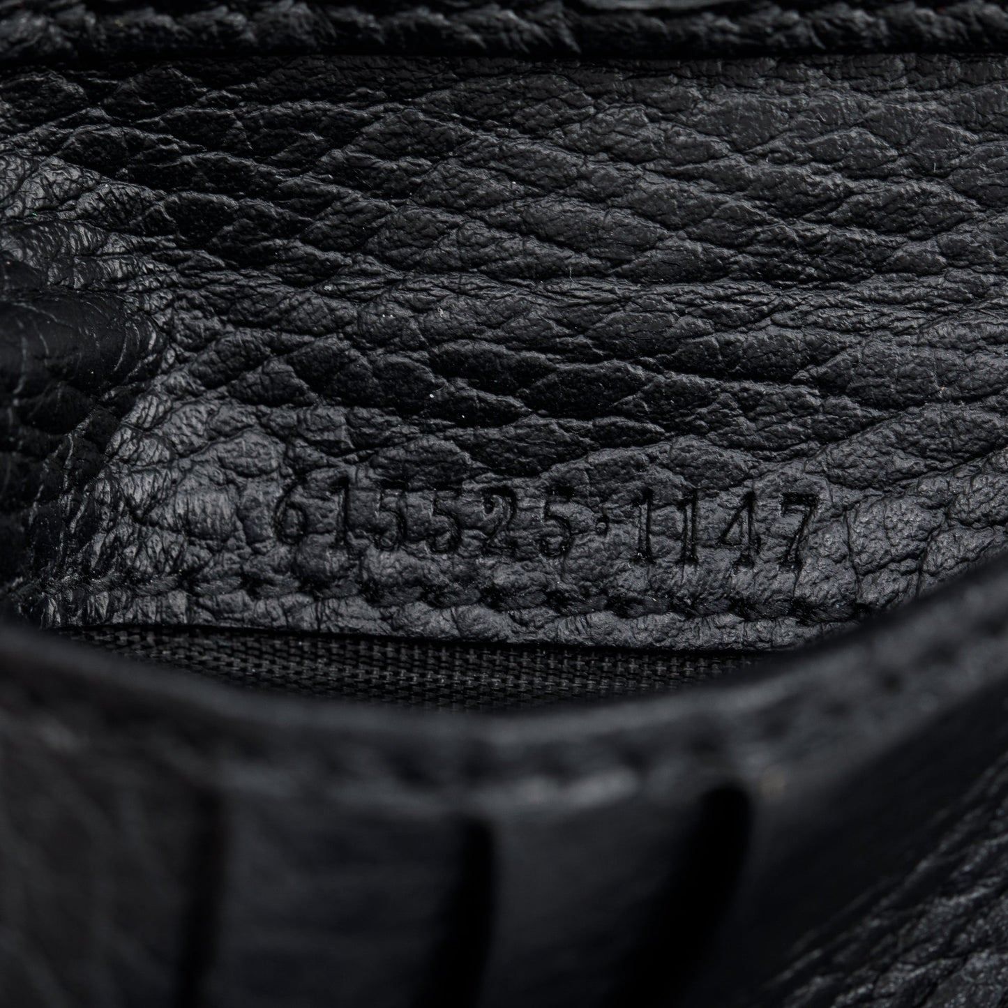 Gucci Black Leather Interlocking G Logo Compact Wallet