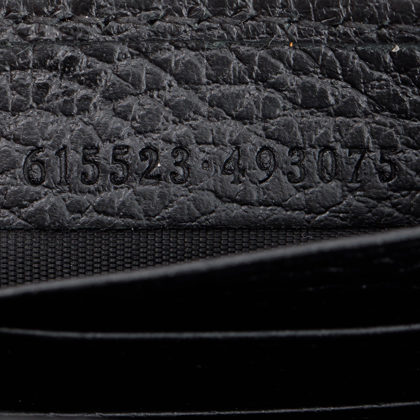 Gucci Black Leather Interlocking G Wallet on Chain