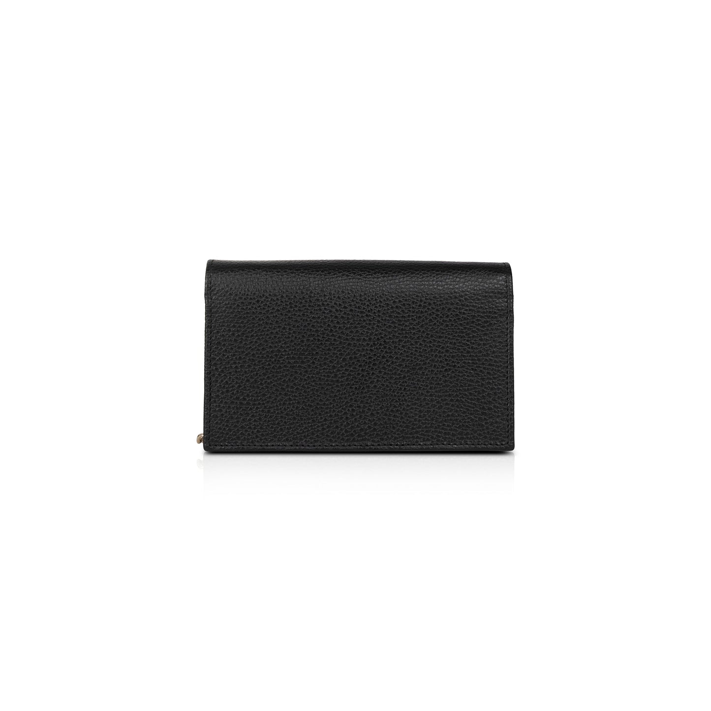 Gucci Black Leather Interlocking G Wallet on Chain