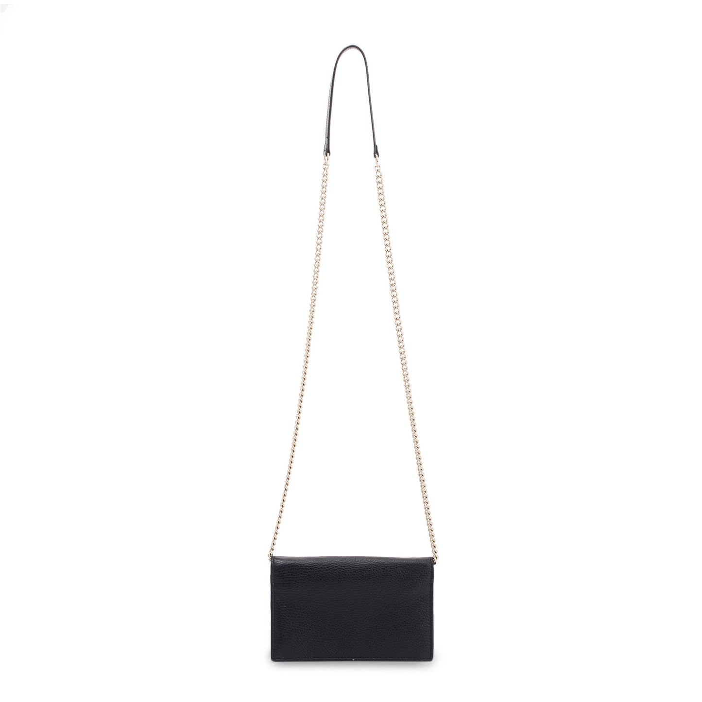 Gucci Black Leather Interlocking G Wallet on Chain