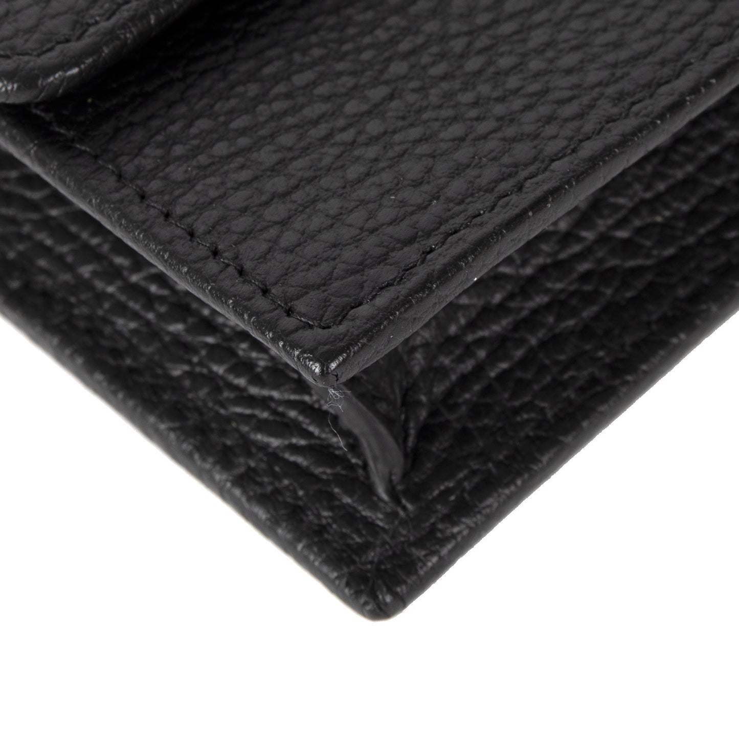 Gucci Black Leather Interlocking G Wallet on Chain