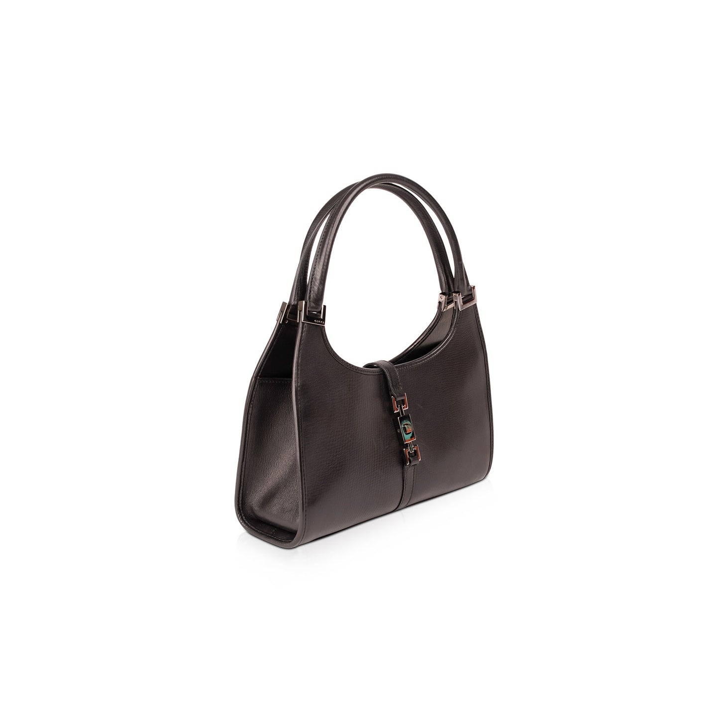 Gucci Black Leather Jackie Bardot Bag