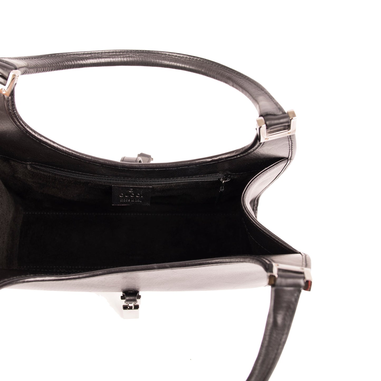 Gucci Black Leather Jackie Bardot Bag