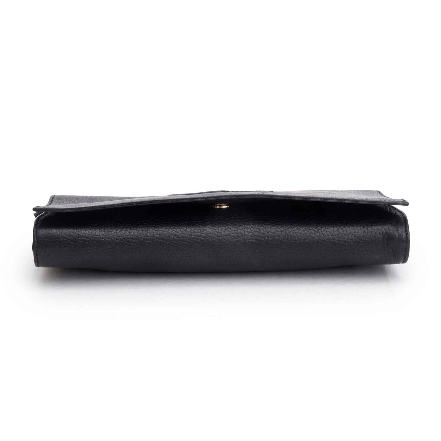 Gucci Black Leather Medium GG Soho Tassel Clutch Bag