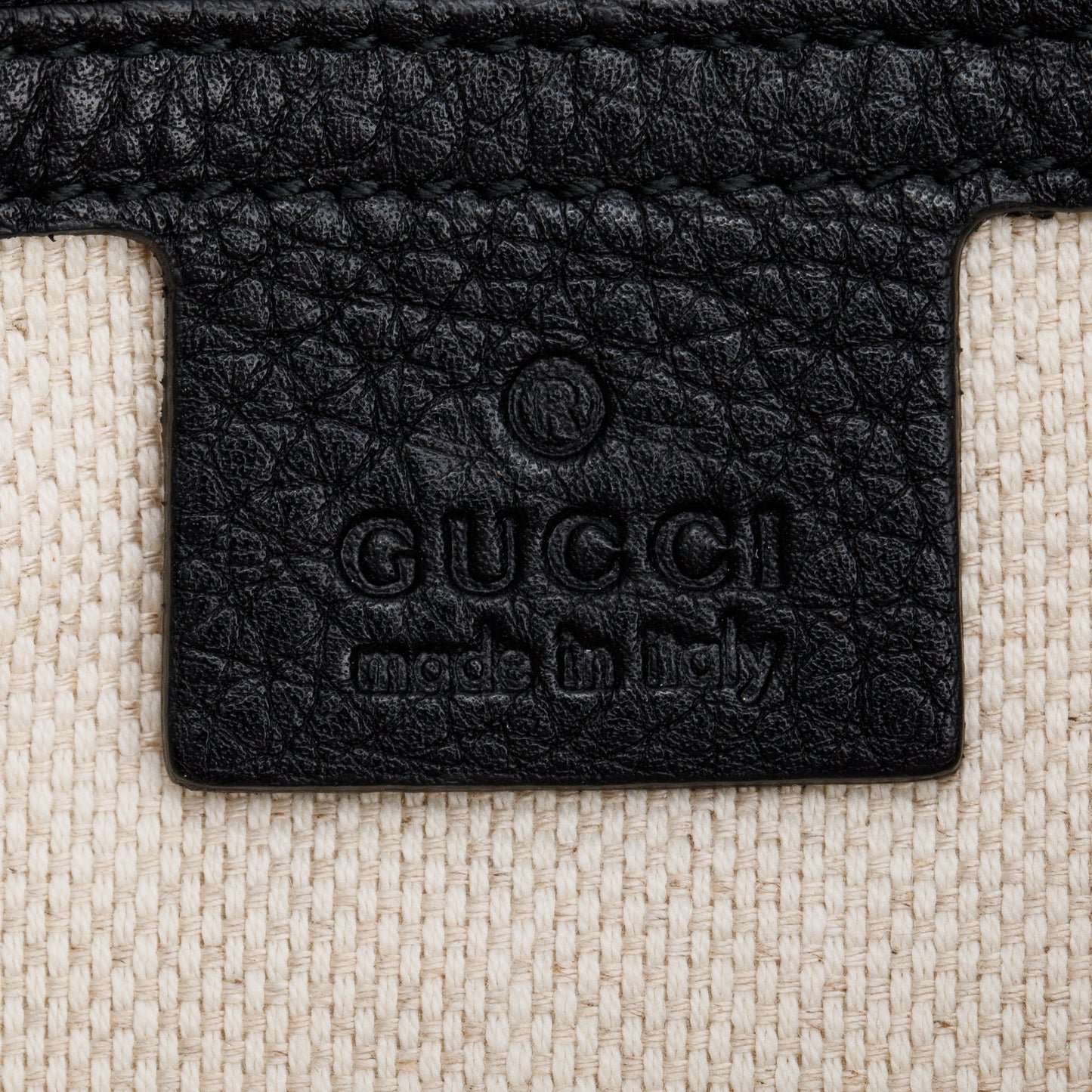 Gucci Black Leather Medium GG Soho Tassel Clutch Bag