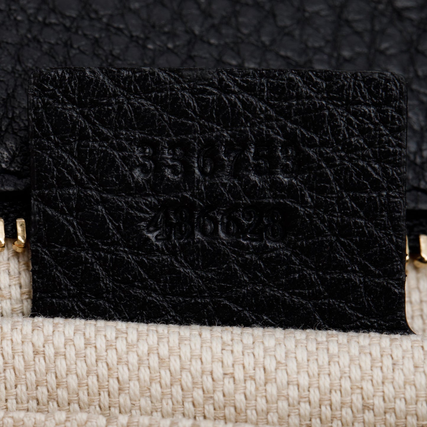 Gucci Black Leather Medium GG Soho Tassel Clutch Bag