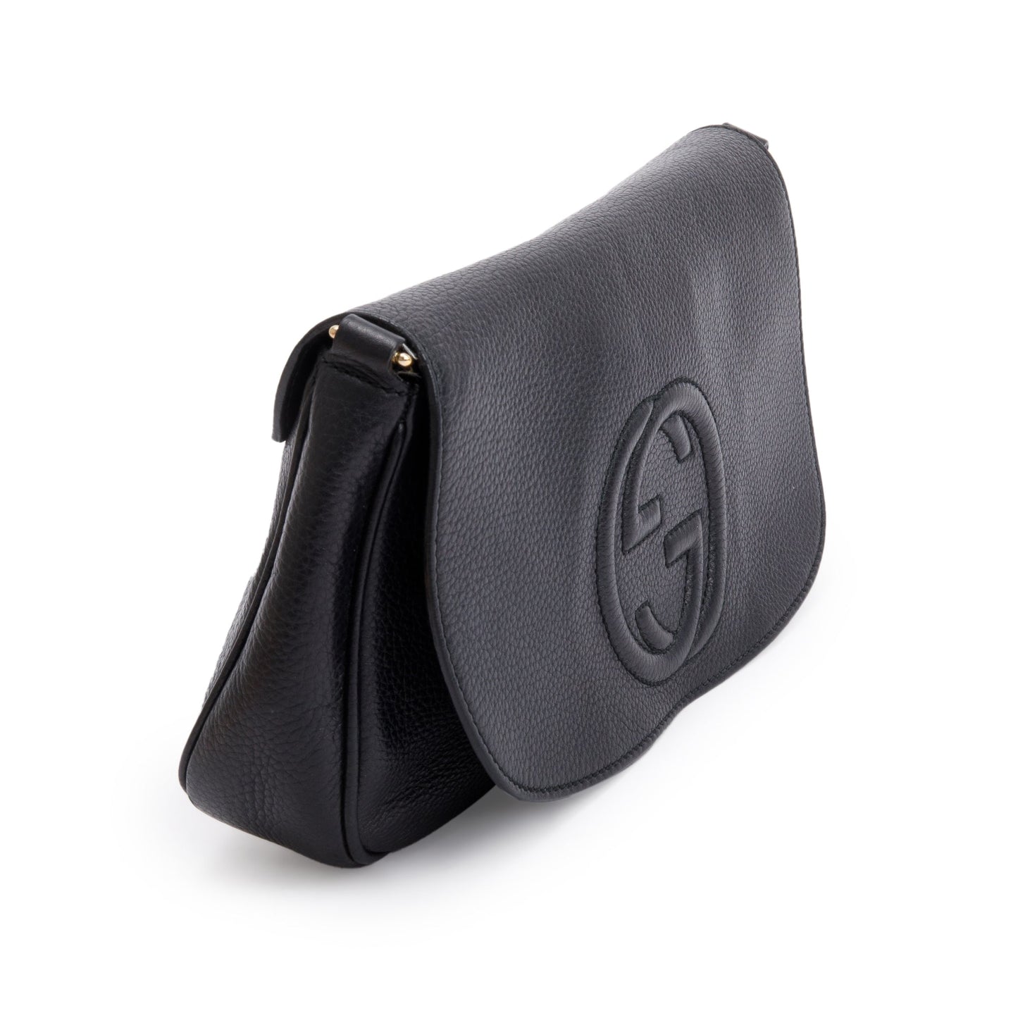 Gucci Black Leather Medium Soho Chain Crossbody Bag
