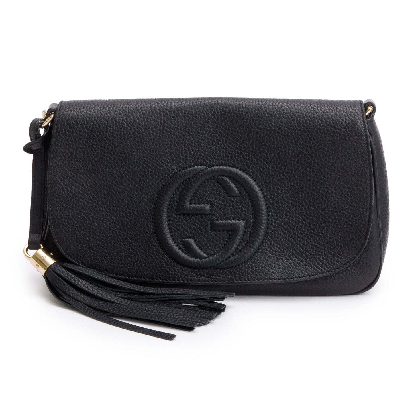 Gucci Black Leather Medium Soho Chain Crossbody Bag