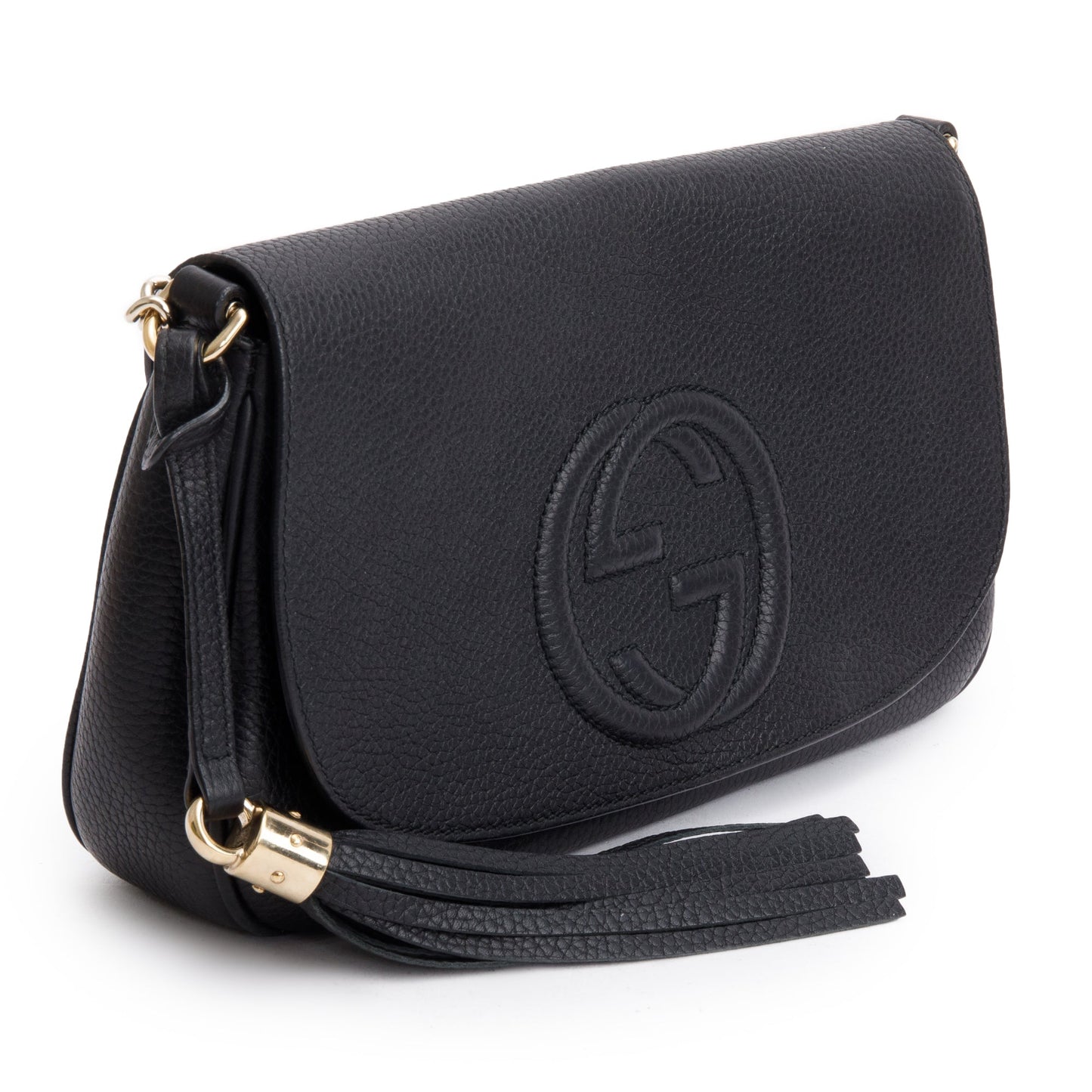 Gucci Black Leather Medium Soho Chain Crossbody Bag
