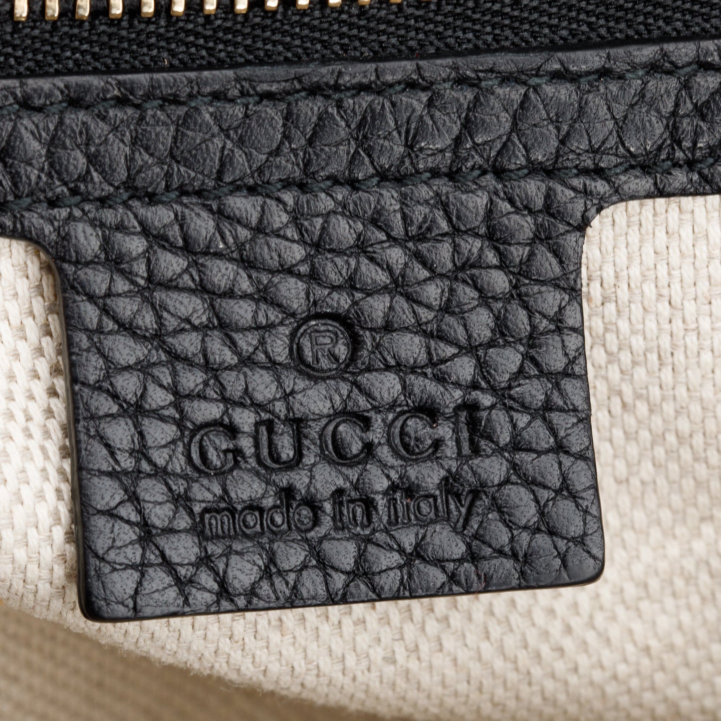 Gucci Black Leather Medium Soho Chain Crossbody Bag