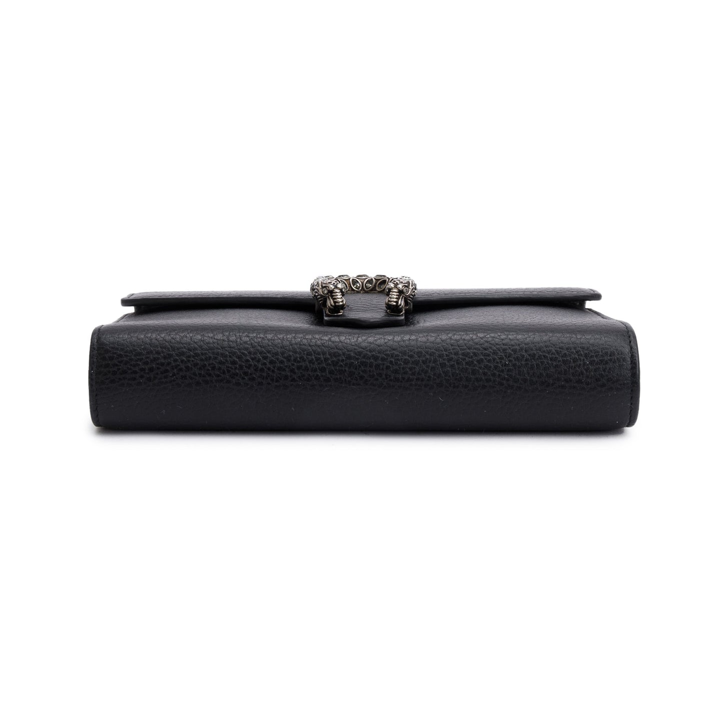 Gucci Black Leather Mini Dionysus Chain Wallet
