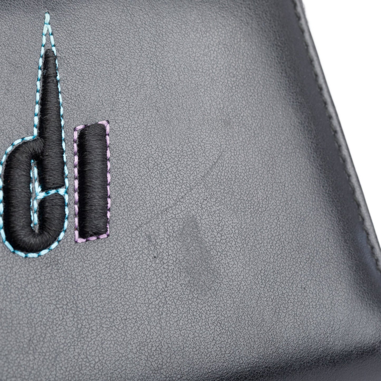 Gucci Black Leather Rainbow Blade Logo Continental Zip Wallet