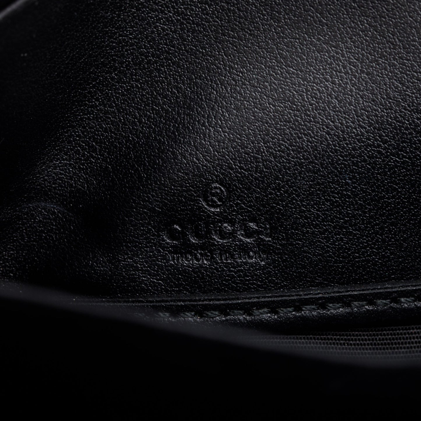Gucci Black Leather Rainbow Blade Logo Continental Zip Wallet