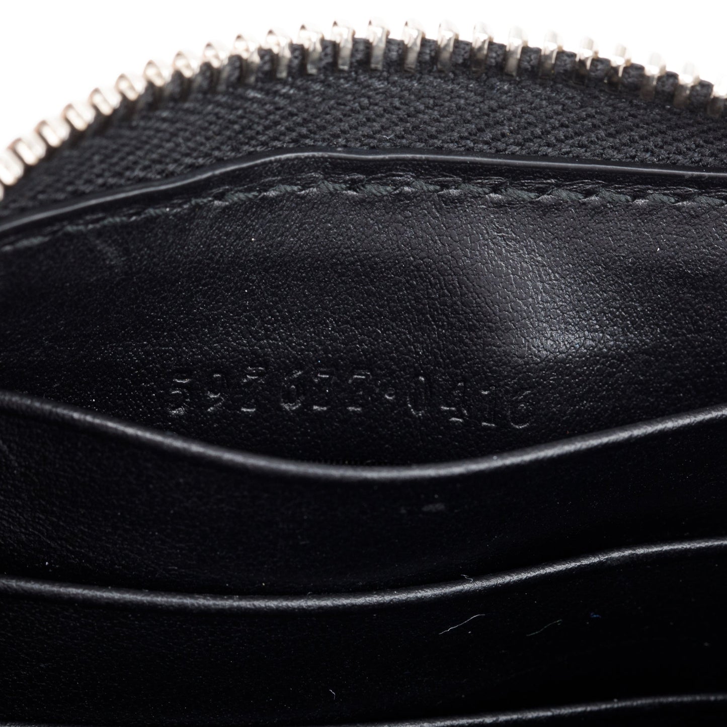 Gucci Black Leather Rainbow Blade Logo Continental Zip Wallet