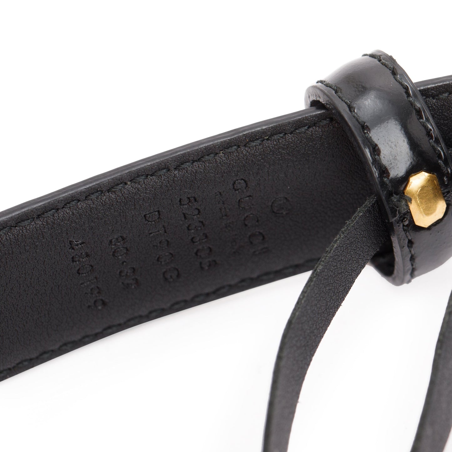 Gucci Black Leather Reversible Belt with Square G Buckle 80 32