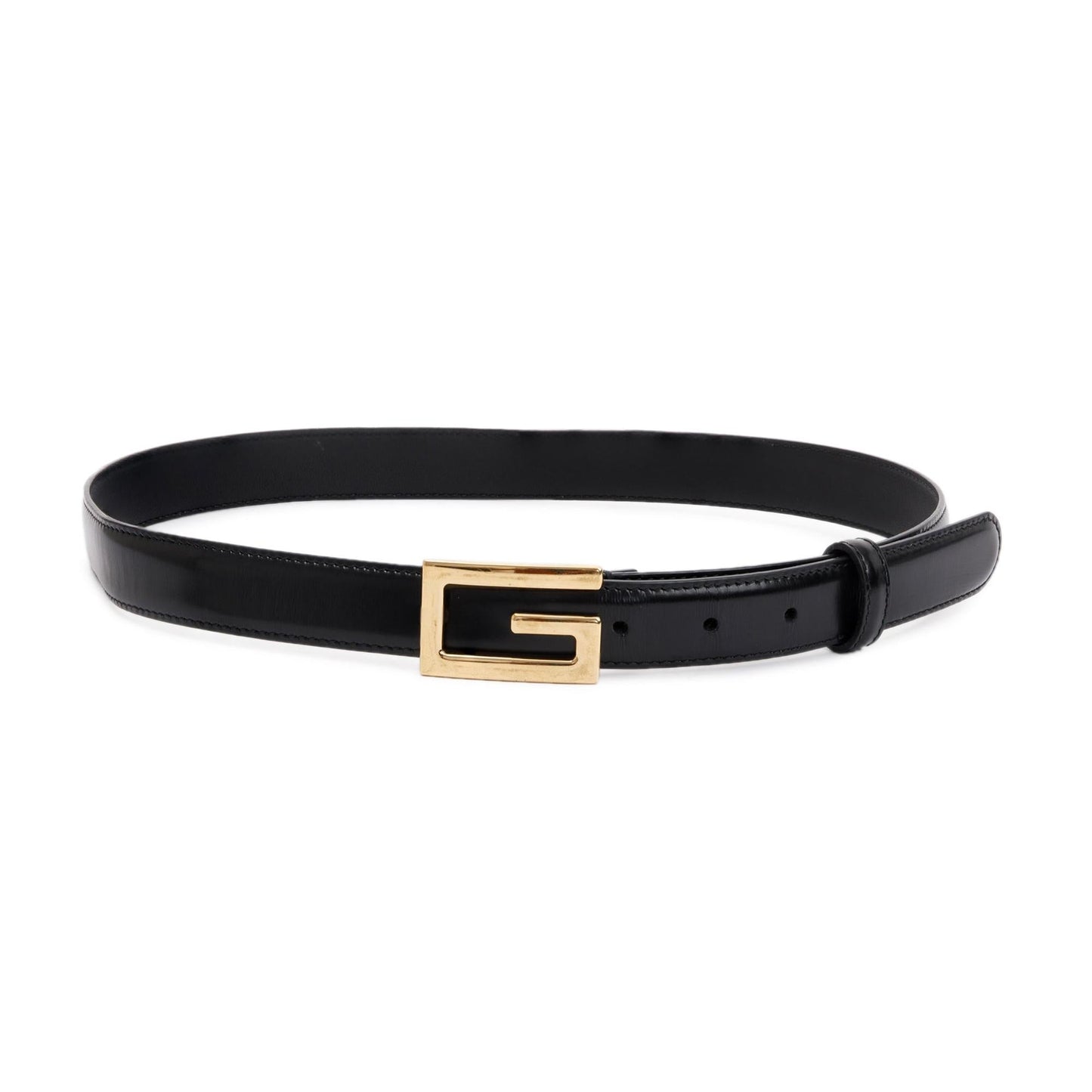 Gucci Black Leather Reversible Belt with Square G Buckle 80 32