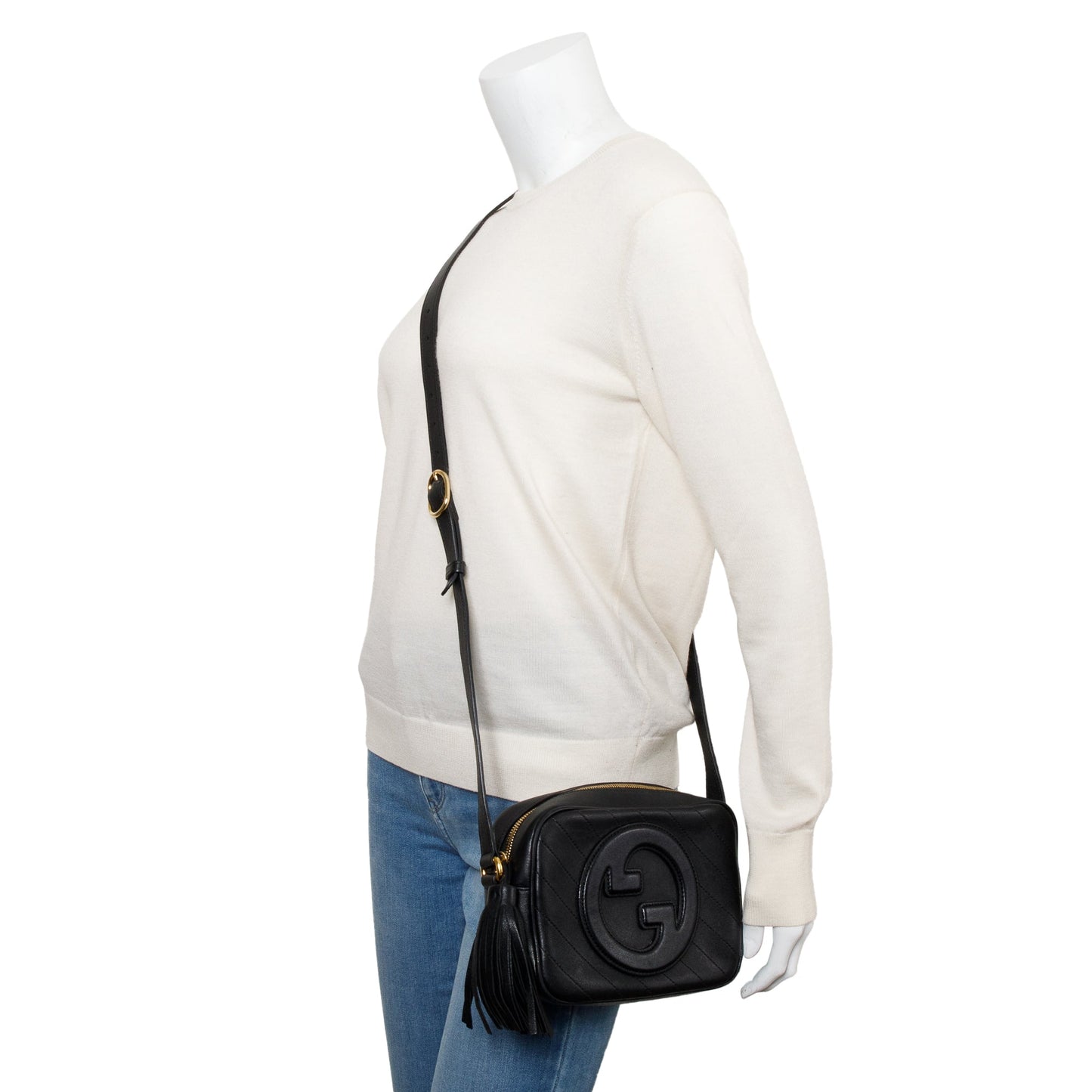 Gucci Black Leather Small Blondie Shoulder Bag
