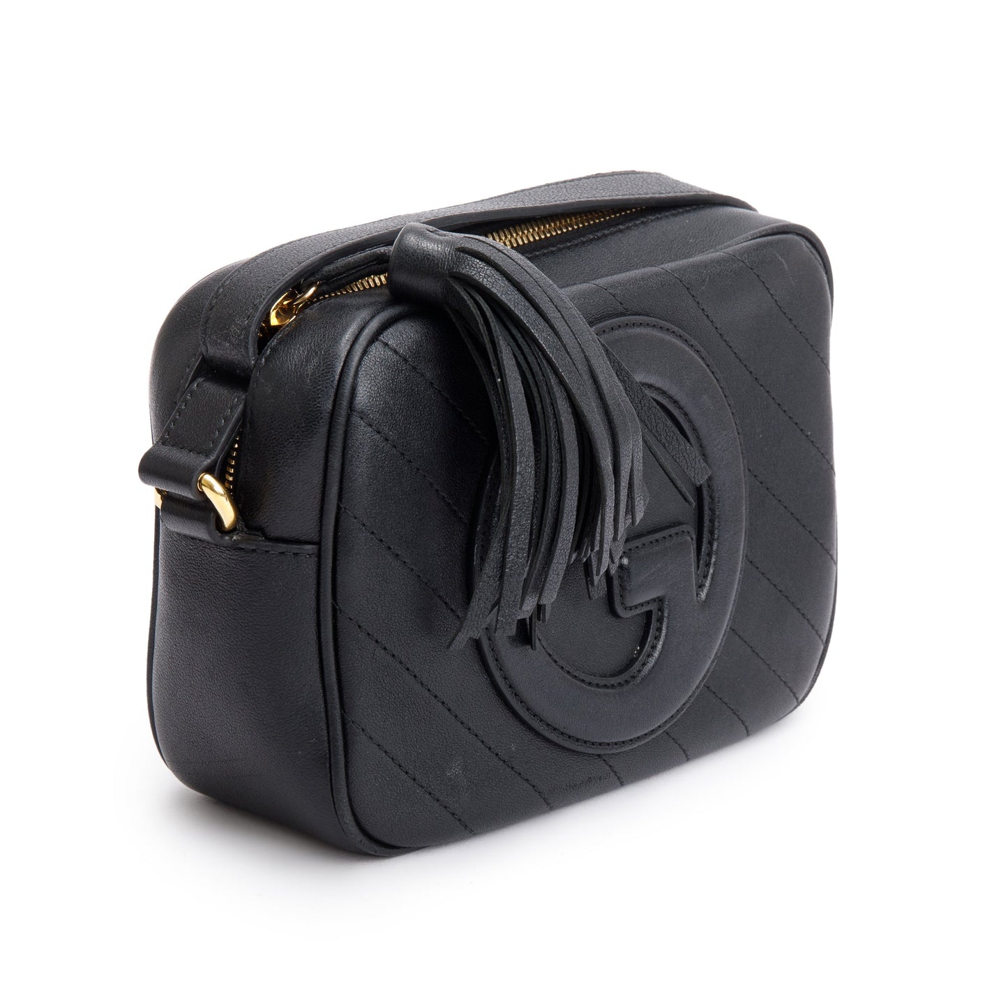 Gucci Black Leather Small Blondie Shoulder Bag