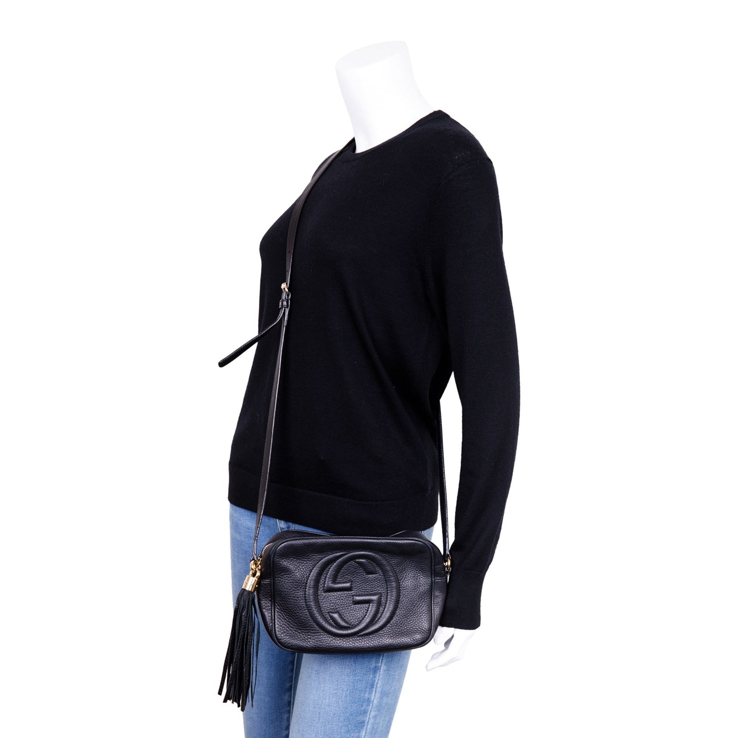 Gucci Black Leather Small Soho Disco Bag