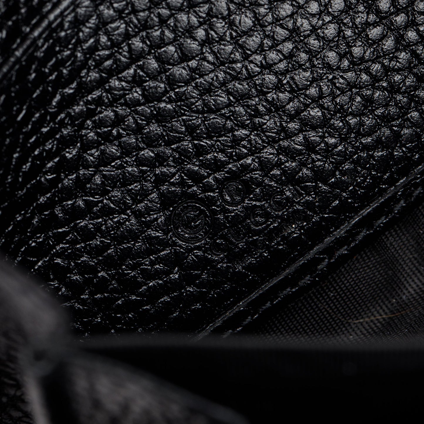 Gucci Black Leather Soho GG Logo Continental Zip Around Wallet