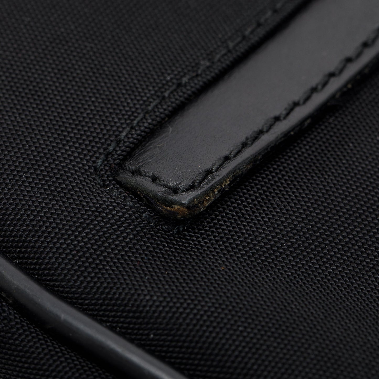 Gucci Black Leather Trimmed Canvas Briefcase