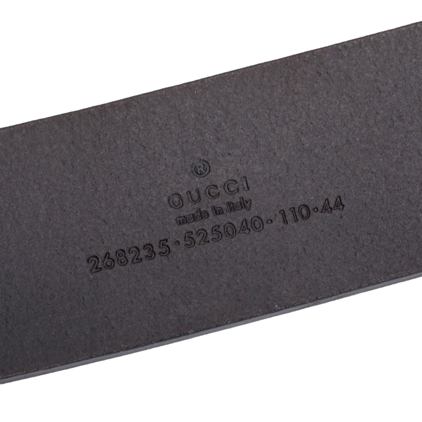 Gucci Black Leather Wooden Interlocking G Belt 110 44