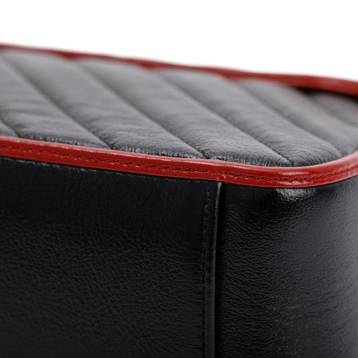 Gucci Black Matelasse Diagonal Mini Torchon GG Marmont Top Handle Bag