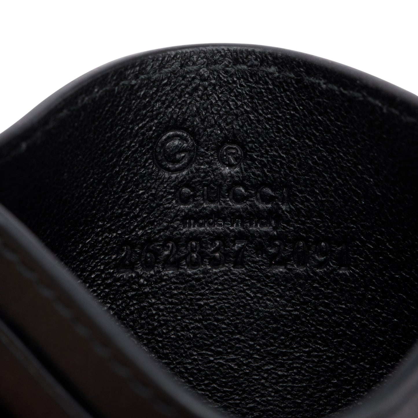 Gucci Black Microguccissima Leather Card Holder