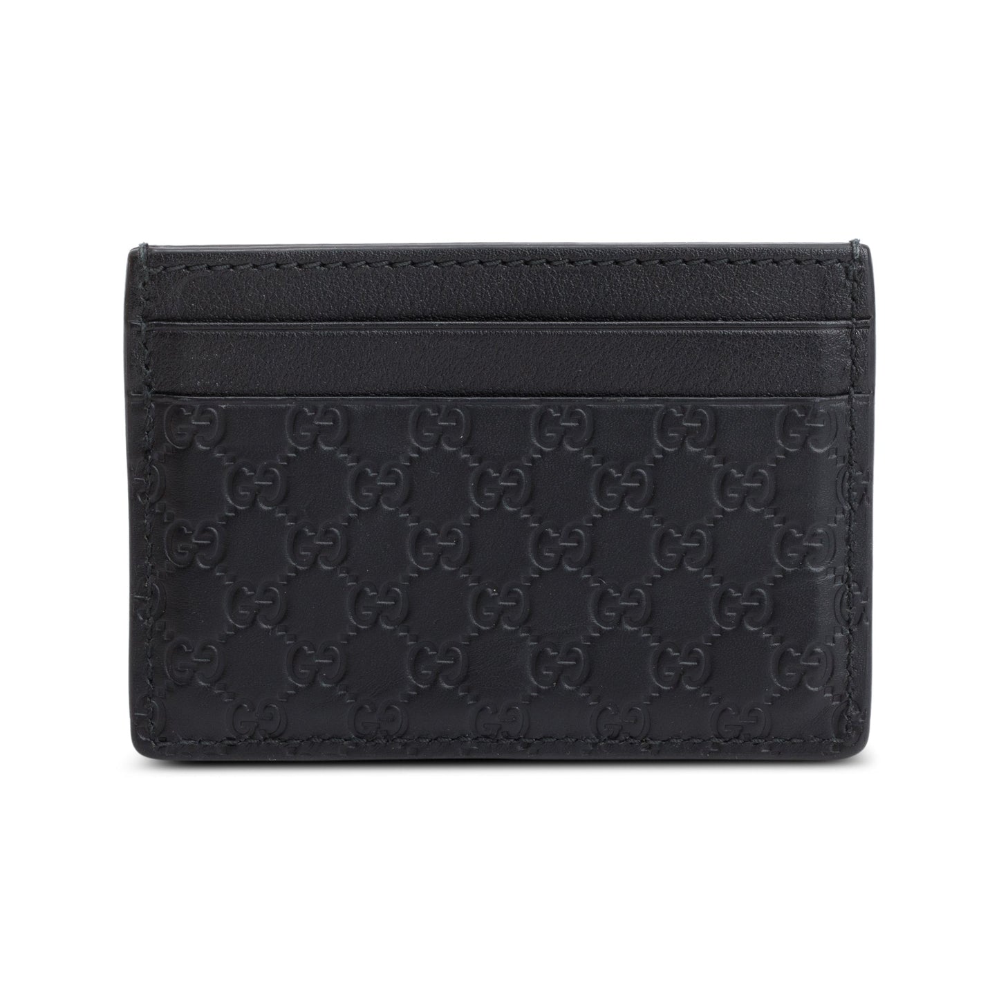 Gucci Black Microguccissima Leather Card Holder