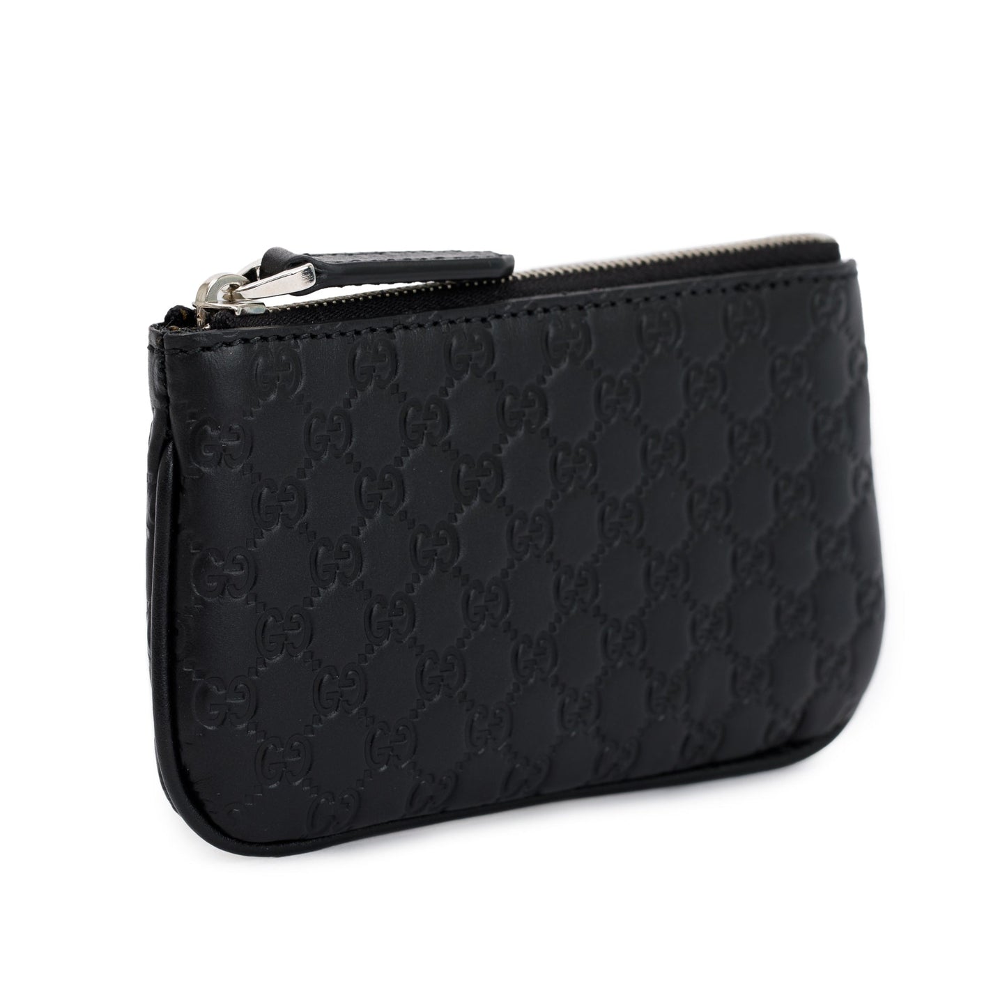 Gucci Black Microguccissima Leather Key Pouch